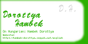 dorottya hambek business card